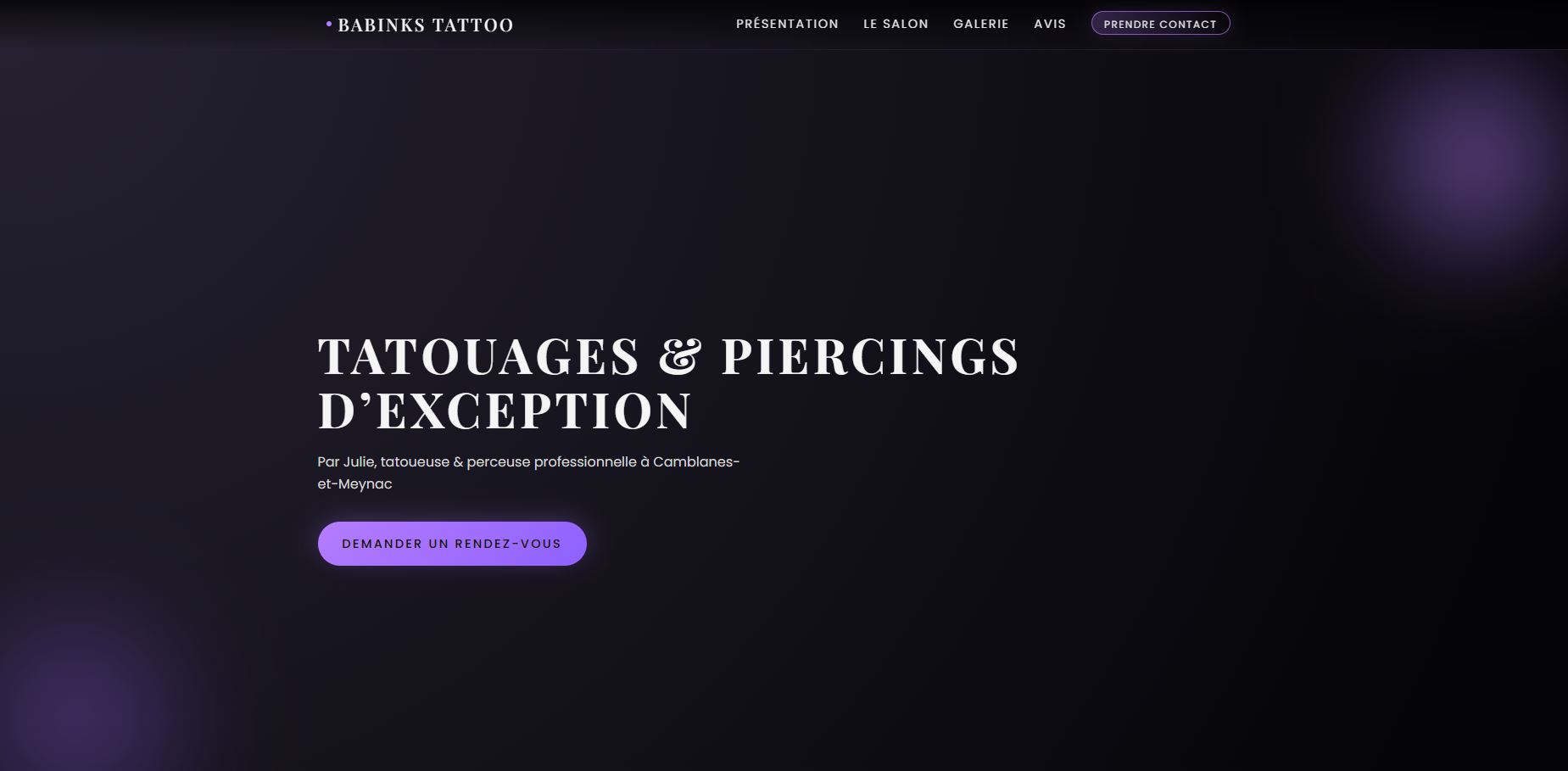 Site internet pour préstataires